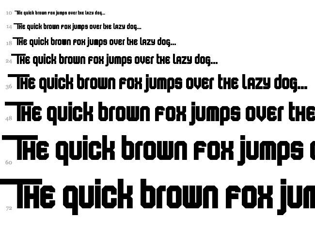 Keyboard Warrior font waterfall